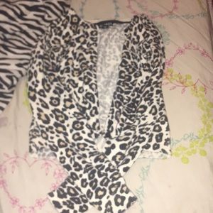 Kids cardigan leopard print